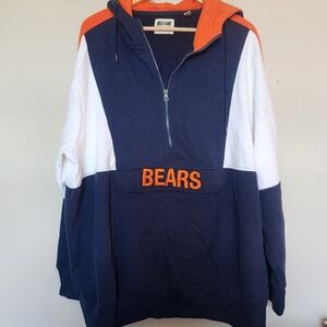 Mens Tailgate Chicago Bears Hoodie XXL NFL Football Blue White Orange